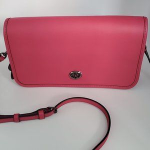 Coach Turnlock Crossbody Dahlia Pink Purse Handbag